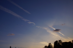 夕暮れの空　初冬