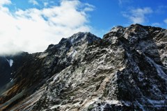 初雪涸沢岳