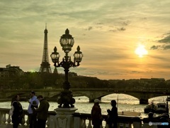 アレクサンドル３世橋からの夕景