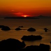 九十九島に沈む夕陽