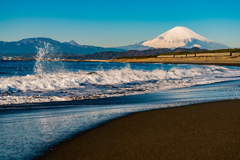 柳島海岸からの富士山