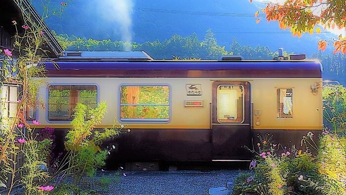 上神梅駅 秋の装い
