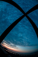 展望台から望む夕暮れ