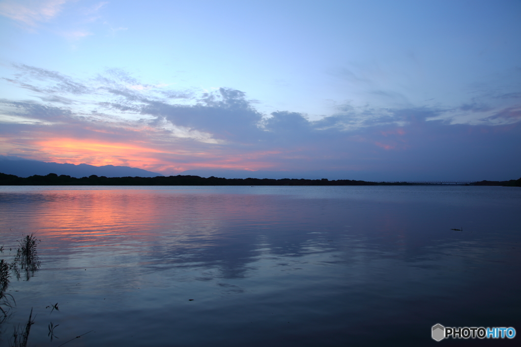 木曽川一部夕景