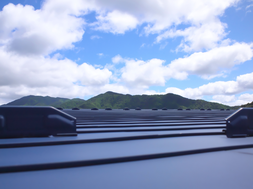 遥か新緑の山