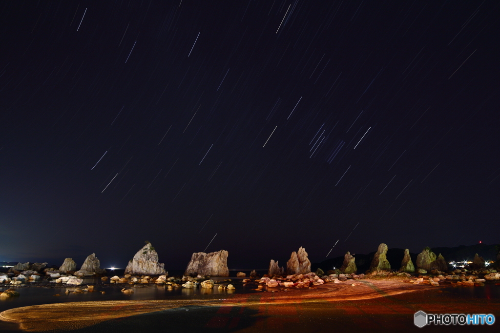 星降る橋杭岩