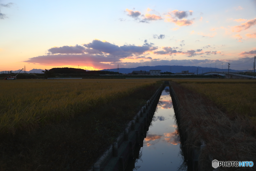 美しい落日風景