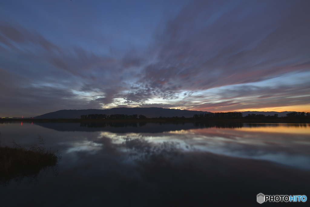 木曽川夕景