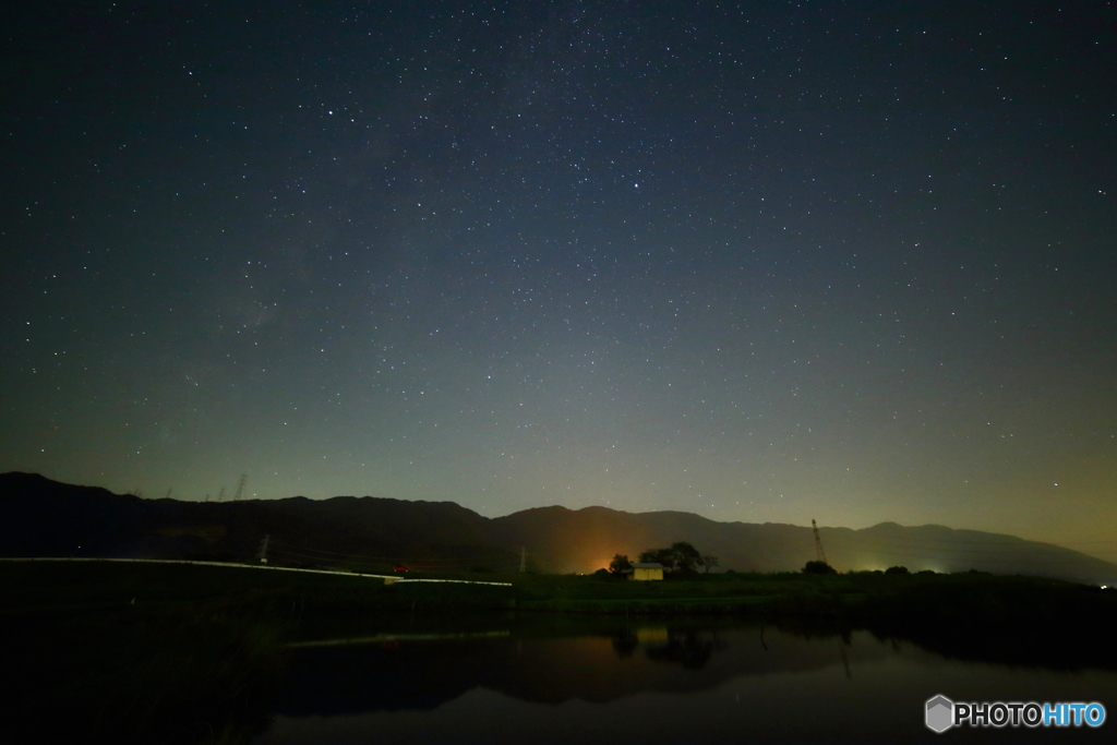 養老山脈の星景