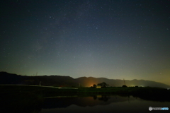 養老山脈の星景