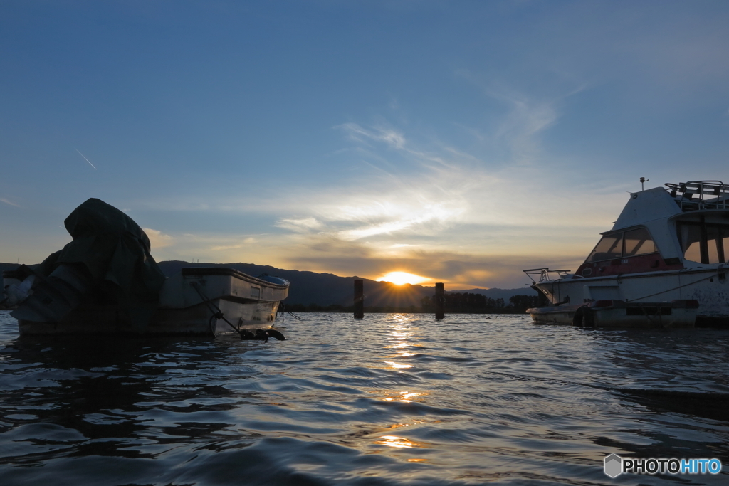 落ち行く夕陽