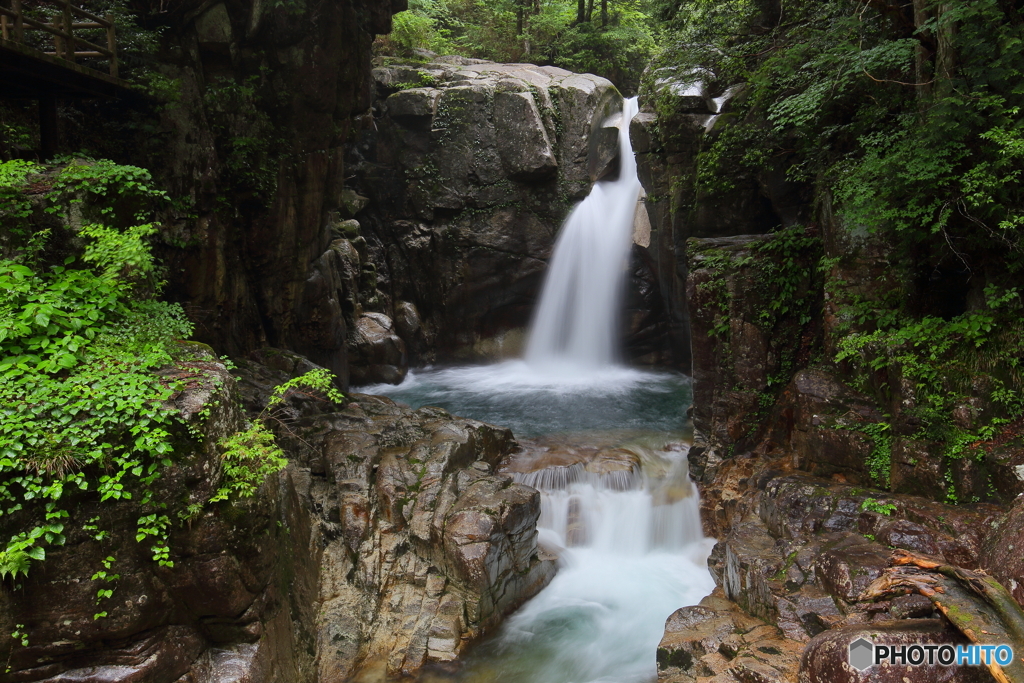 新緑の竜神の滝