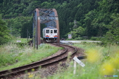 長良川鉄道・鉄橋を行く