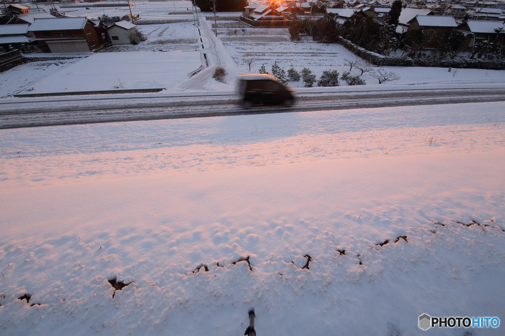 定点の雪景色