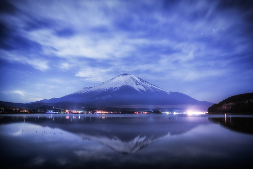 夜中の富士山