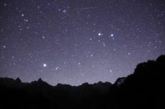 満天の星空と祖母連峰