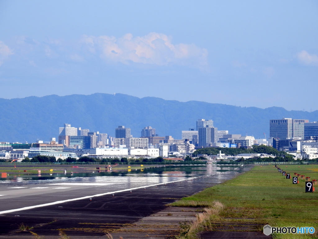 伊丹空港 B滑走路 猪名川