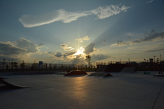 sk８パークin 夕焼け