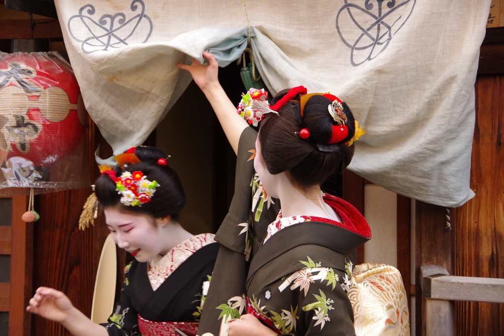 舞子さんの新年挨拶回り