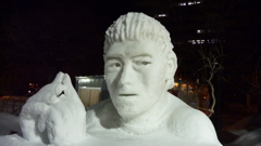 札幌雪まつり　雪像　五郎丸