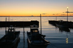 冬の霞ヶ浦夕景２