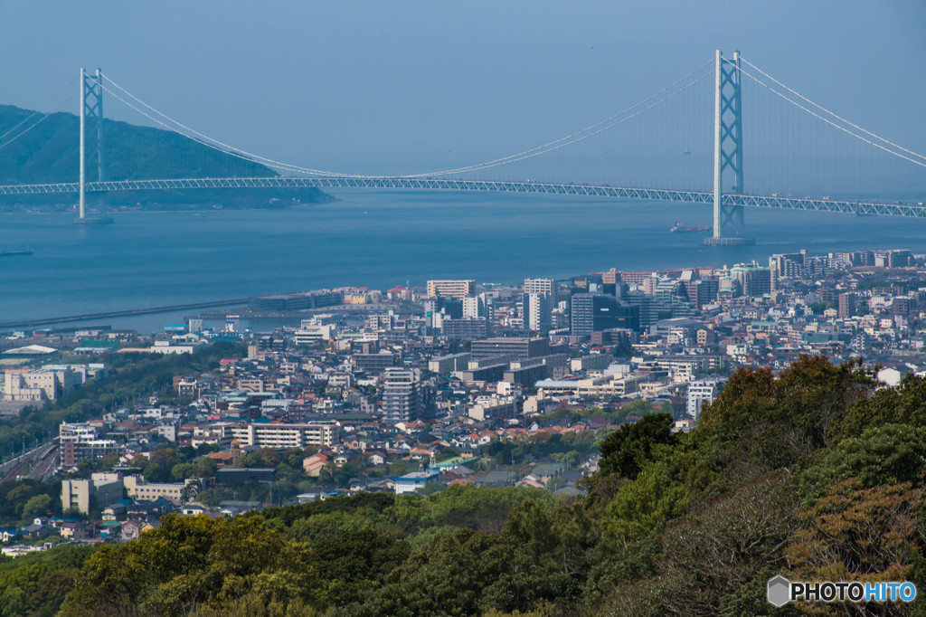 旗振山から明石海峡大橋