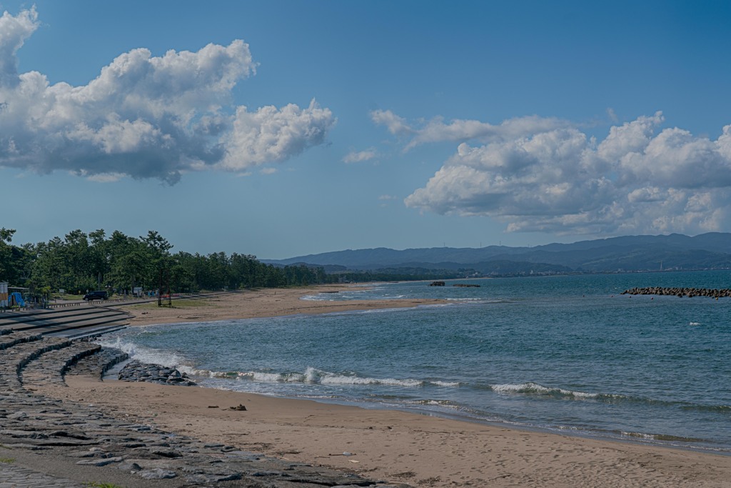 晩夏　能登　雨晴海岸