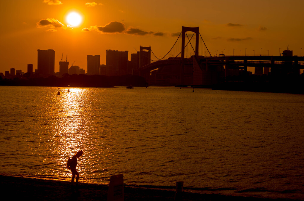 お台場　夕景