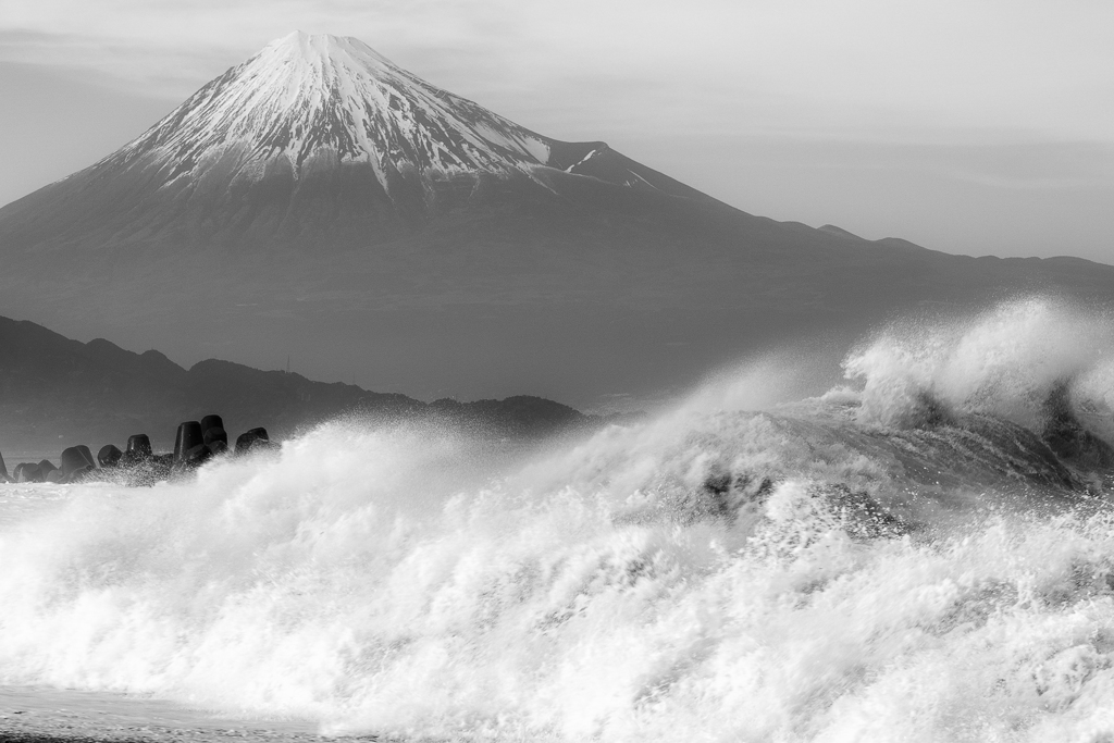 富士山（モノクロ）