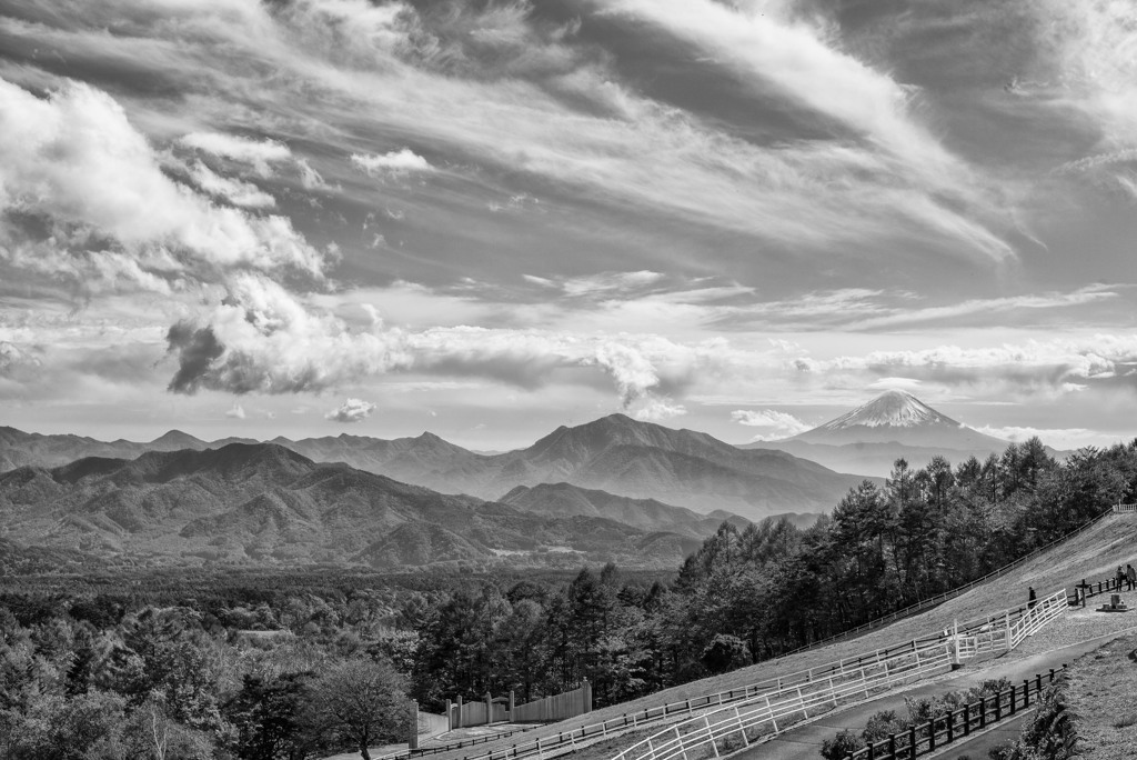 富士山と雲の景色