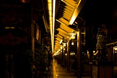 飛騨高山　夜の商店街