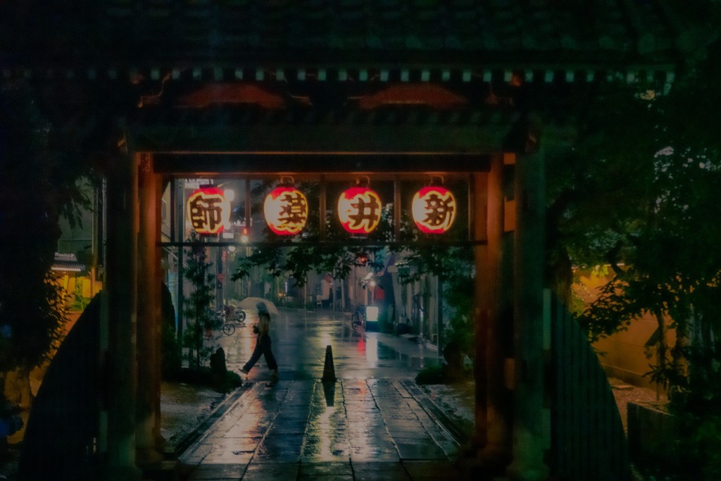 スナップ　雨　夜