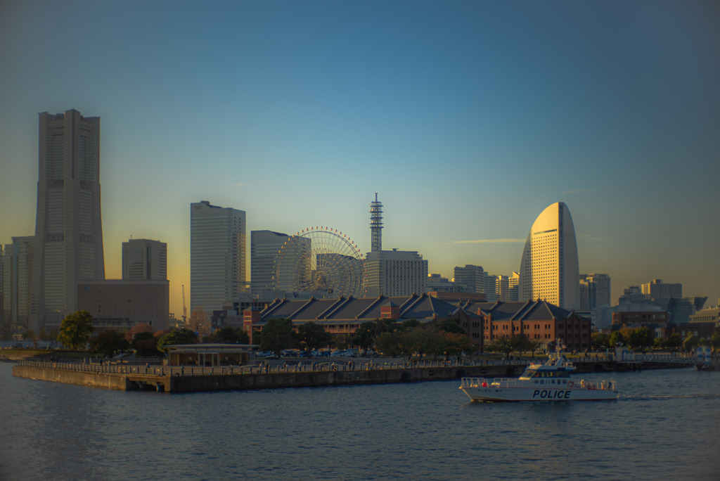 夕景　大さん橋からの横浜