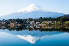 河口湖　勝山のあたり