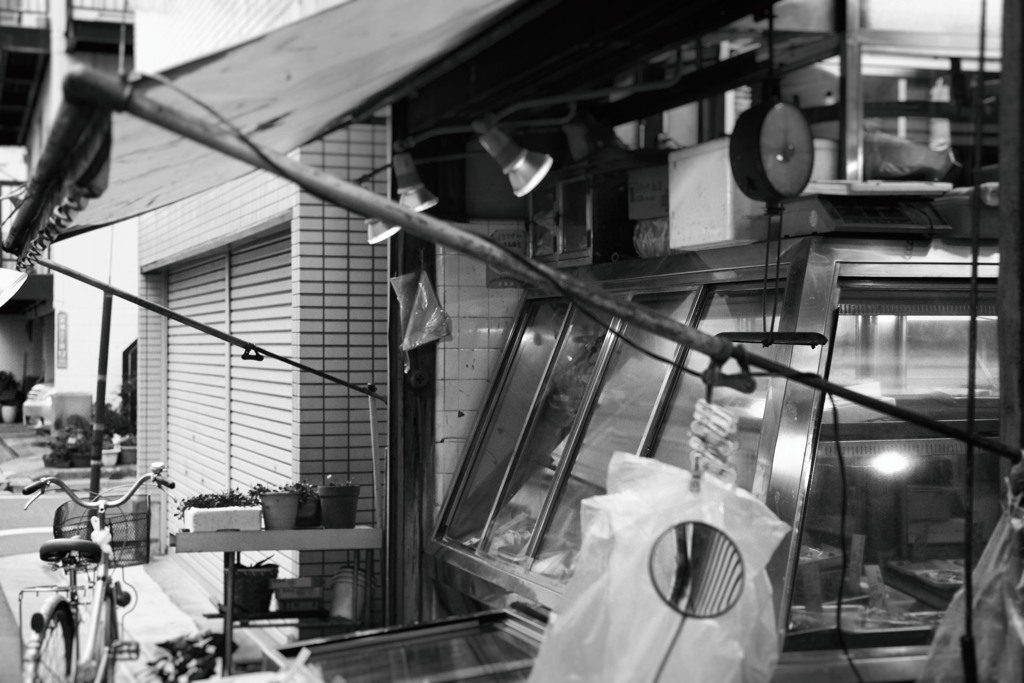 ガラス張冷蔵ケースの鮮魚