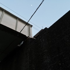 "豆粒のような月"