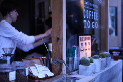 leaves coffee