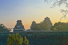 逆光逆境熊本城