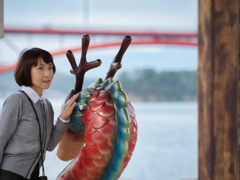 足湯の龍