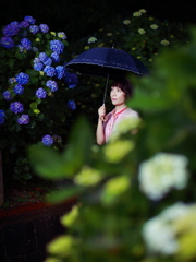 雨に濡れて