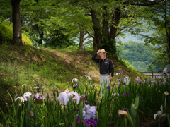 セルフィー・花しょうぶ