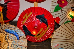 和傘のオブジェ