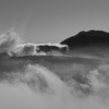 中岳火口のプチ滝雲