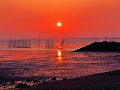 有明の夕陽