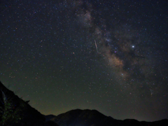 天の川に流れ星