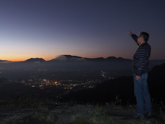 夜景セルフポートレート