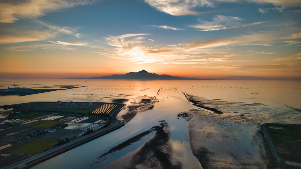 普賢岳を望む