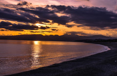 夕暮れの海