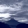 Mt. Fuji like a monochrome ink painting