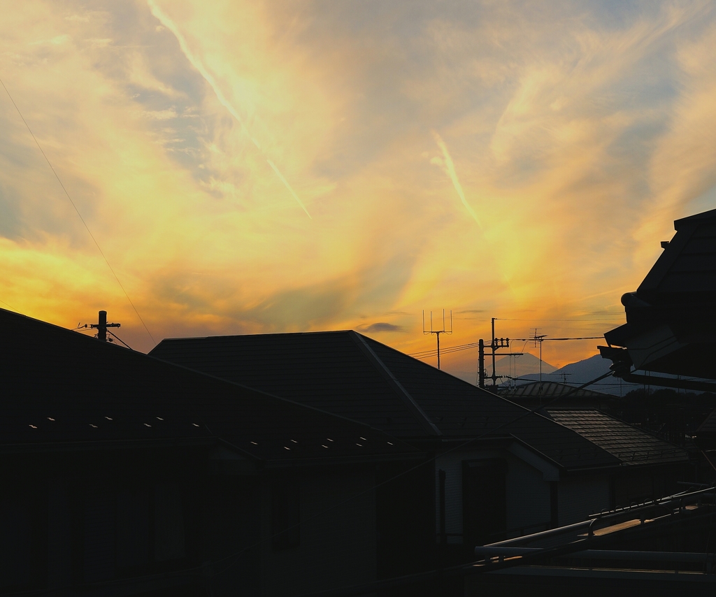今日の夕焼け